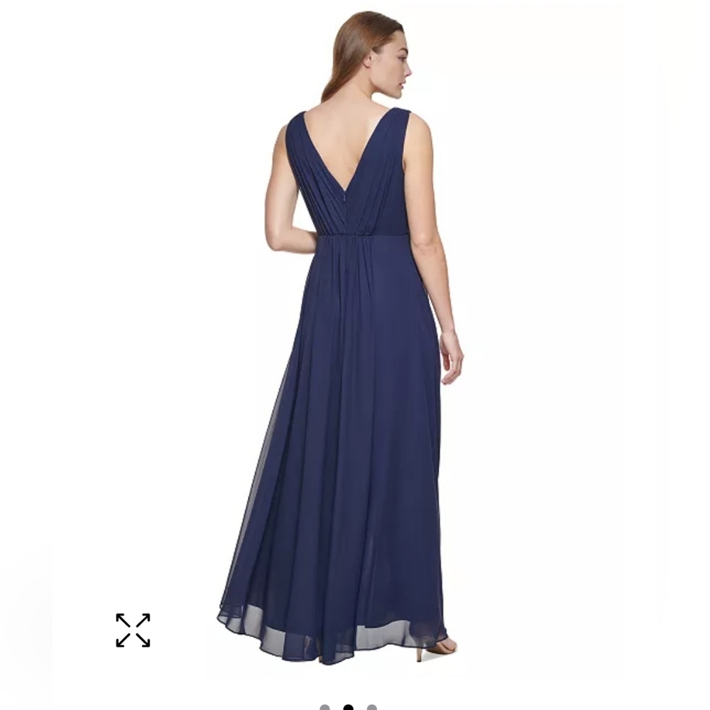 Eliza J Embellished High Low Chiffon Dress size 10 NEW - Picture 2 of 10